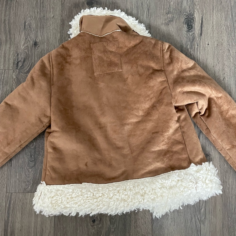 Hollister Brown and Cream Bomber Jacket - Picture 3 of 4